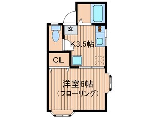 ロ－ズハイムの物件間取画像